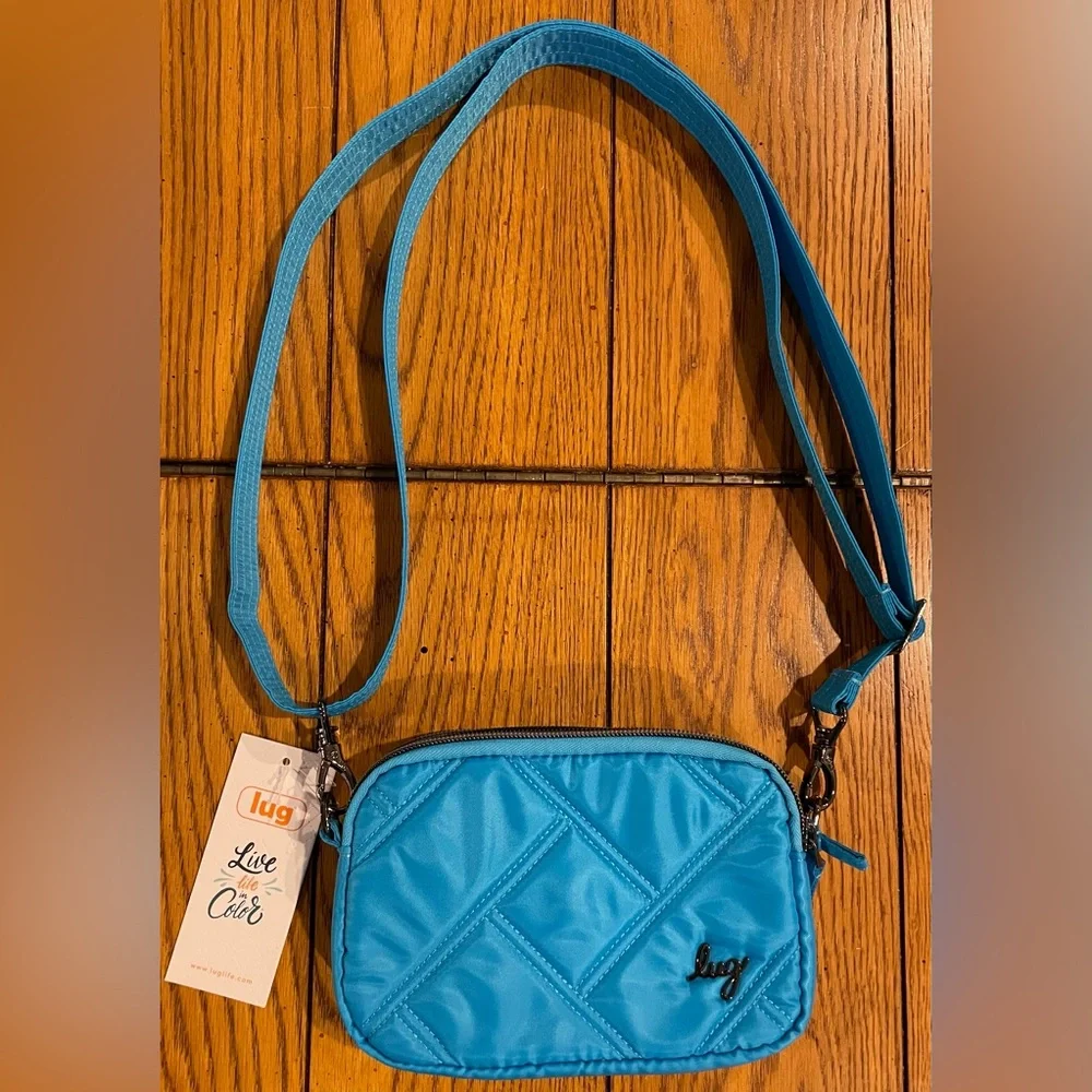 NWT LUG Coupe SE Convertible Crossbody Bag, sky blue color